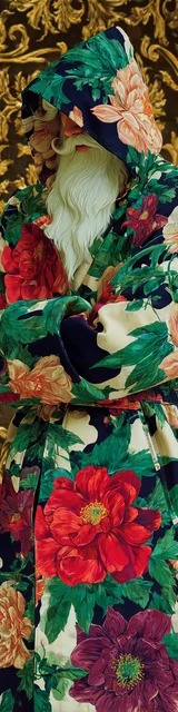 Free printable Christmas bookmarks of Santa dressed in camouflage